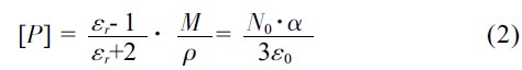 摩爾體積與單位體積內(nèi)極化粒子數(shù)的關(guān)系